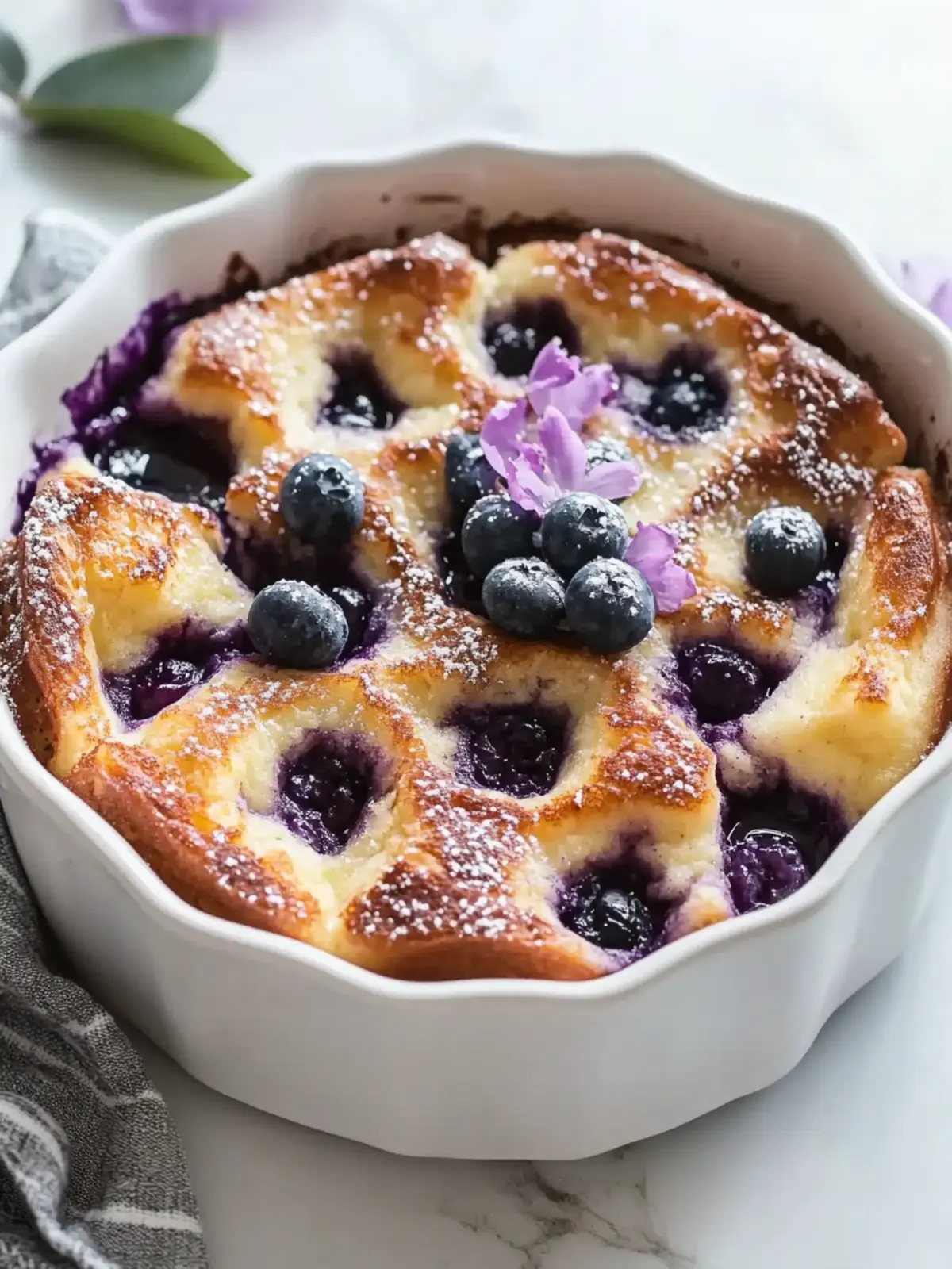 Overnight Blueberry French Toast Casserole
