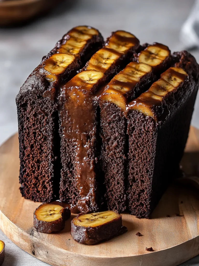 Chocolate & caramelised banana bread