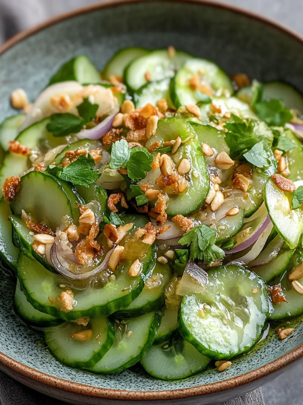 Refreshing Miso Cucumber Salad with Crispy Shallots Delights! 5 Refreshing Miso Cucumber Salad with Crispy Shallots Delights!
