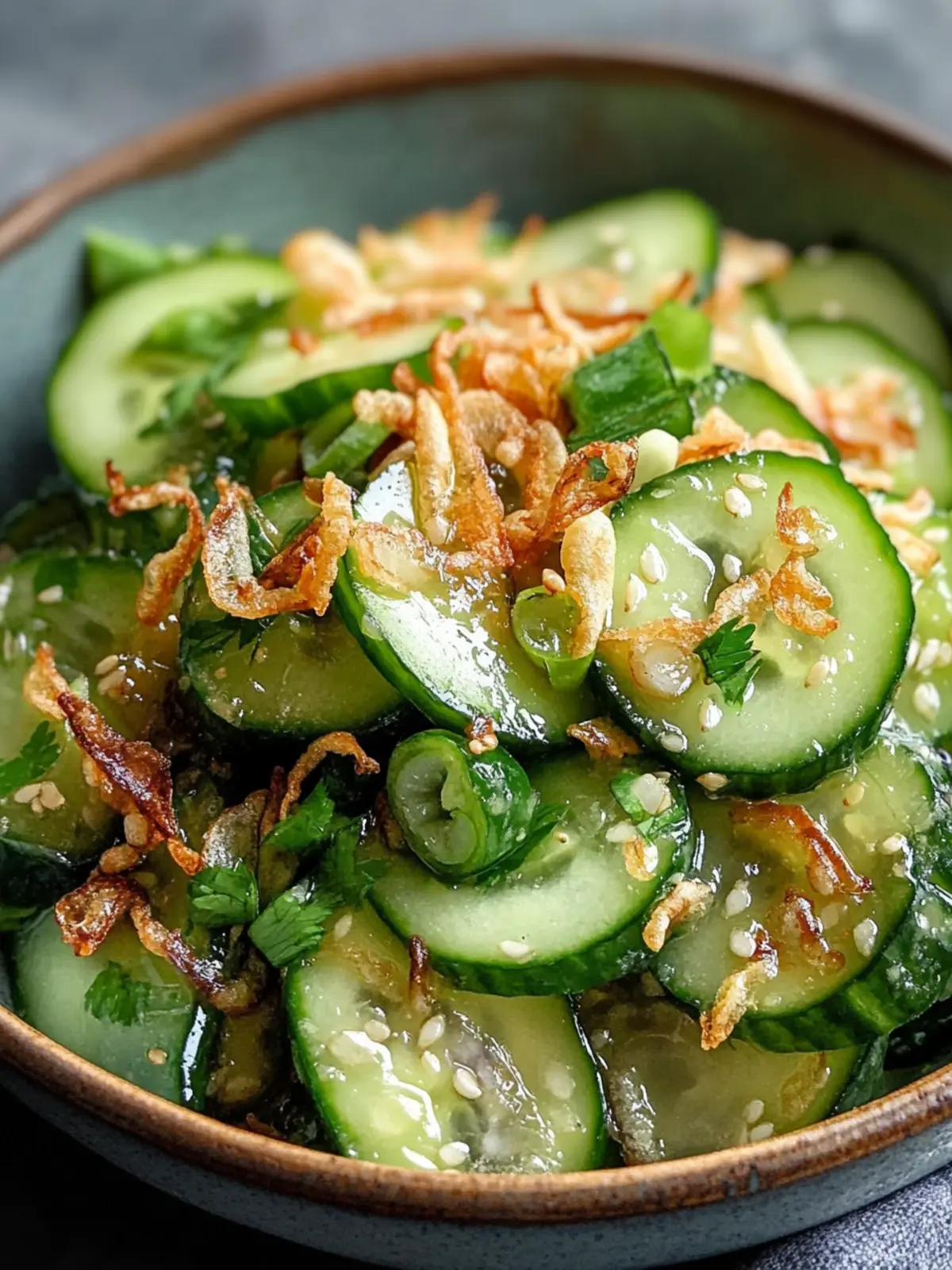 Refreshing Miso Cucumber Salad with Crispy Shallots Delights! 4 Refreshing Miso Cucumber Salad with Crispy Shallots Delights!