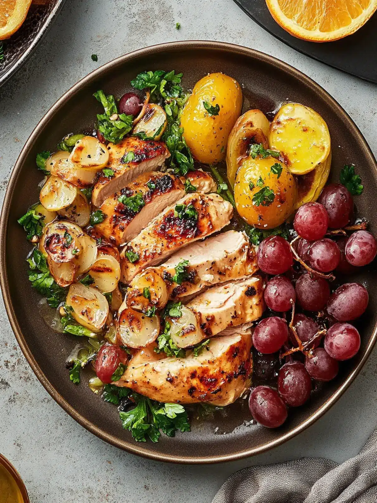 Savory Vineyard Chicken with Sweet Roasted Grapes Delight 3 Vineyard Chicken