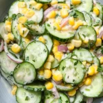 Creamy Corn Cucumber Salad