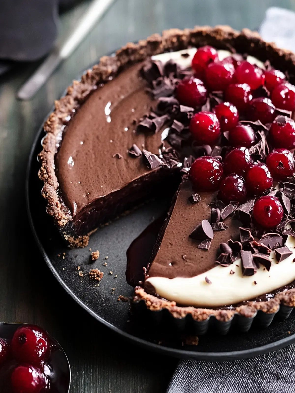 Black Forest Chocolate Mousse Tart: An Irresistible No-Bake Treat 3 Black Forest Chocolate Mousse Tart