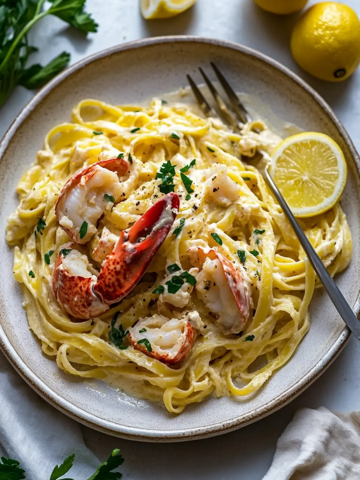 Creamy Lemon Lobster Fettuccine for a Luxurious Dinner Night 2 Creamy Lemon Lobster Fettuccine