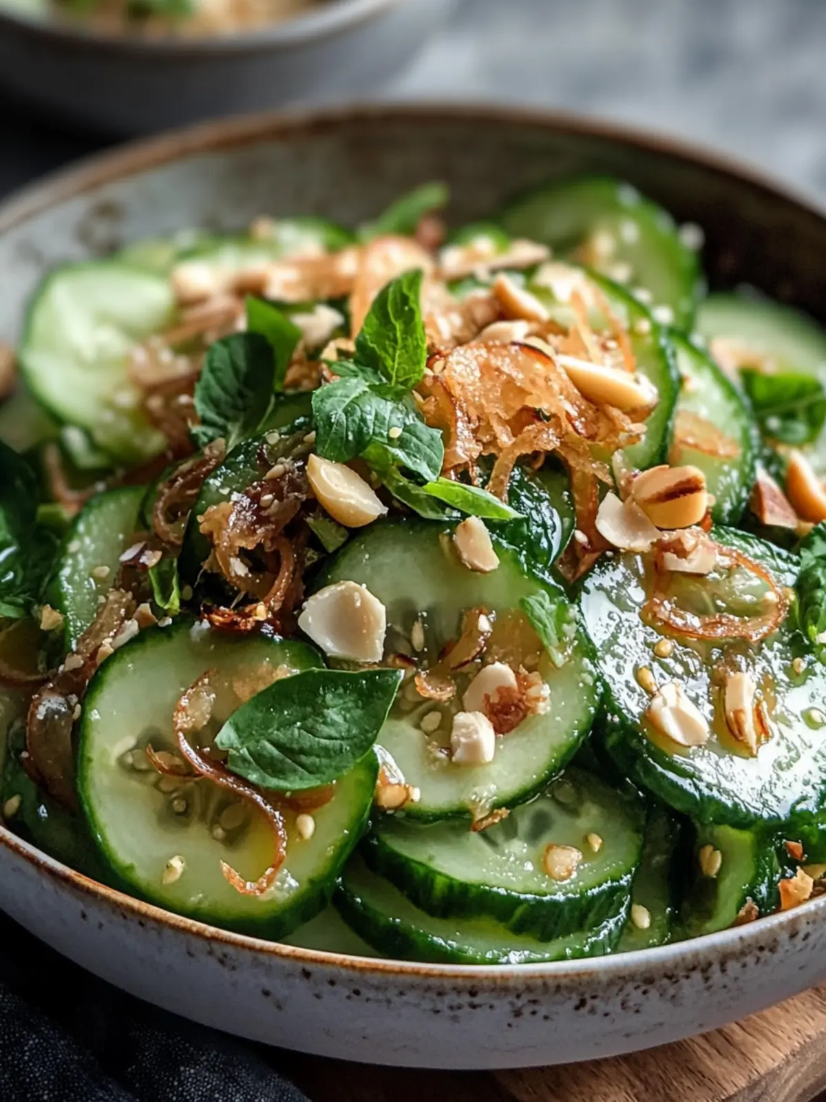 Refreshing Miso Cucumber Salad with Crispy Shallots Delights! 2 Refreshing Miso Cucumber Salad with Crispy Shallots Delights!