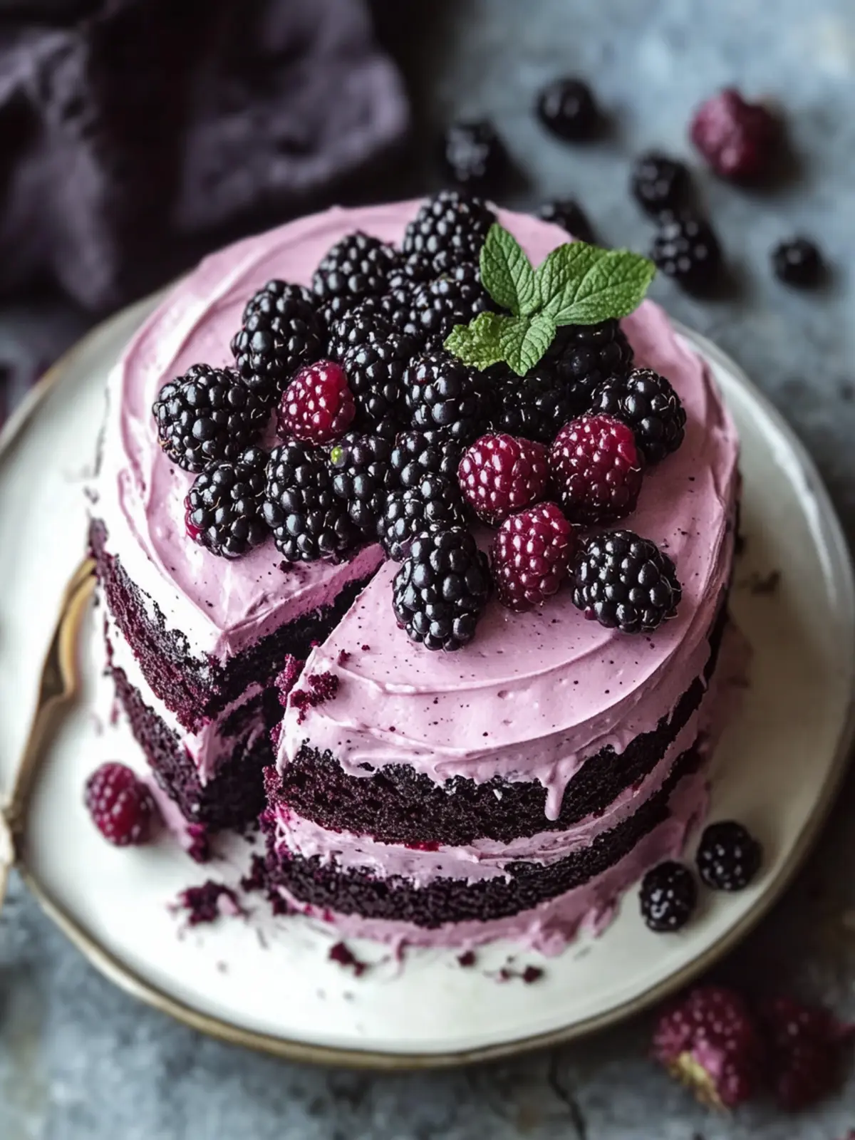 Bourbon Blackberry Cake