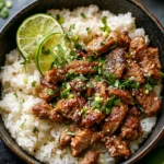 Zesty Ginger Lime Pork with Creamy Coconut Rice