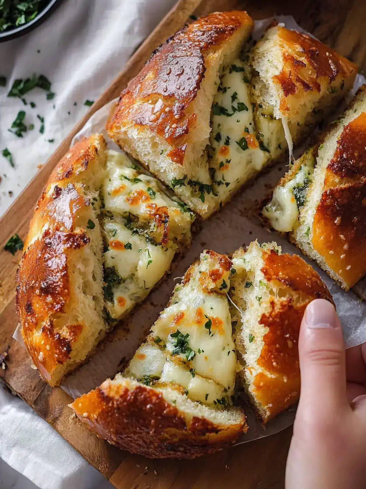 Korean Cream Cheese Garlic Bread