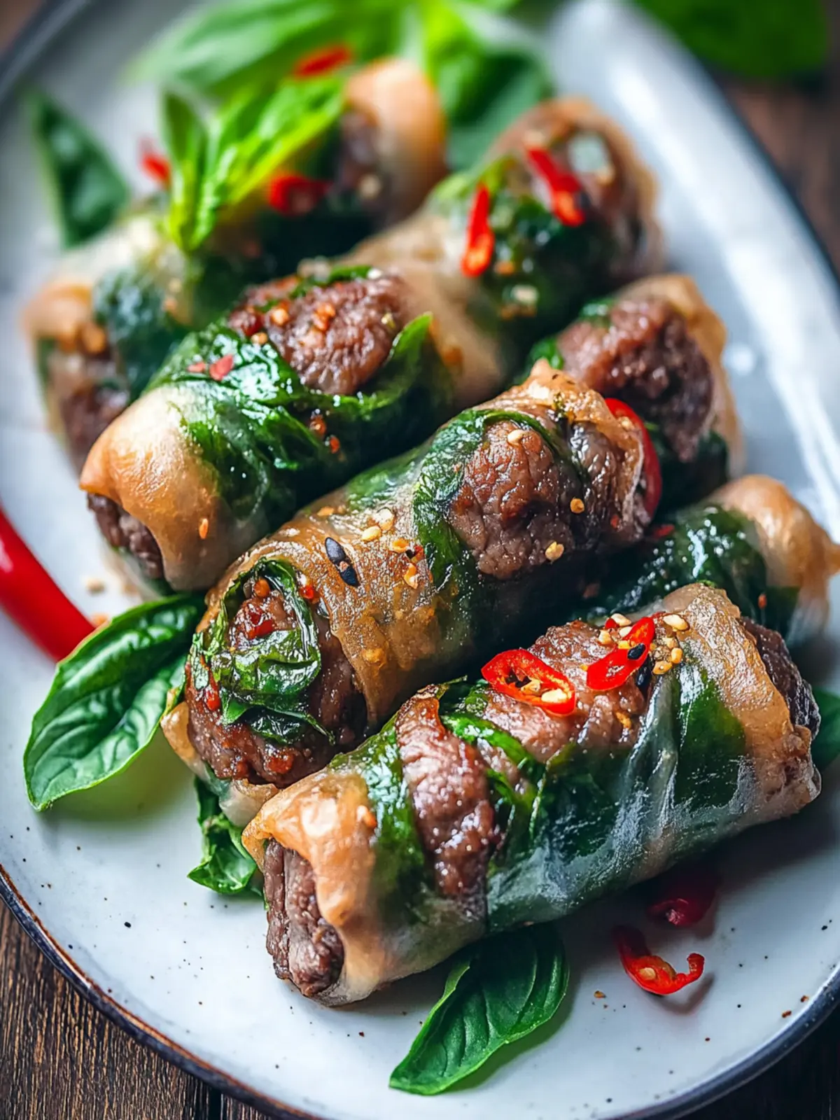 Golden Crispy Thai Basil Beef Rolls You’ll Crave Tonight