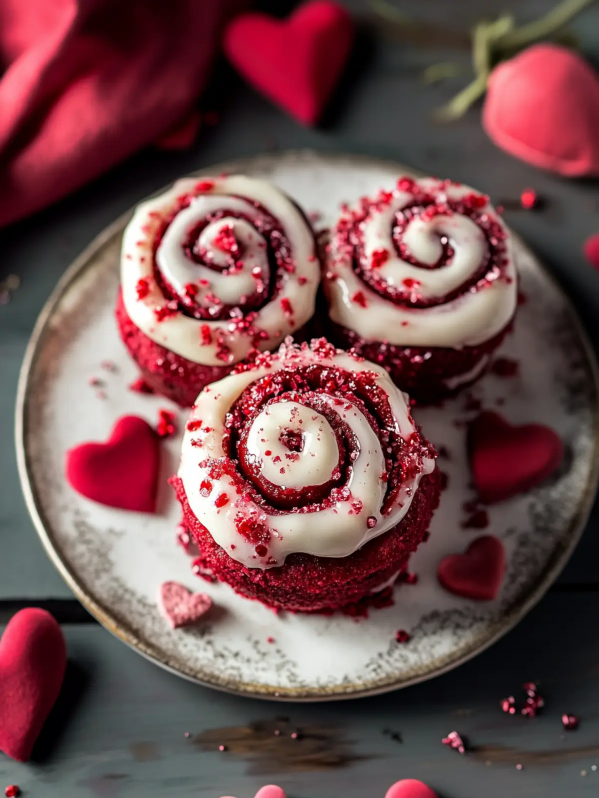 Red Velvet Valentine’s Day Cinnamon Rolls [145 Minutes]