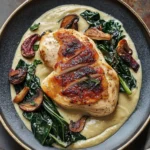 Crispy Chicken With Mushroom Purée and Swiss Chard Delight 42 Chicken With Mushroom Purée and Swiss Chard