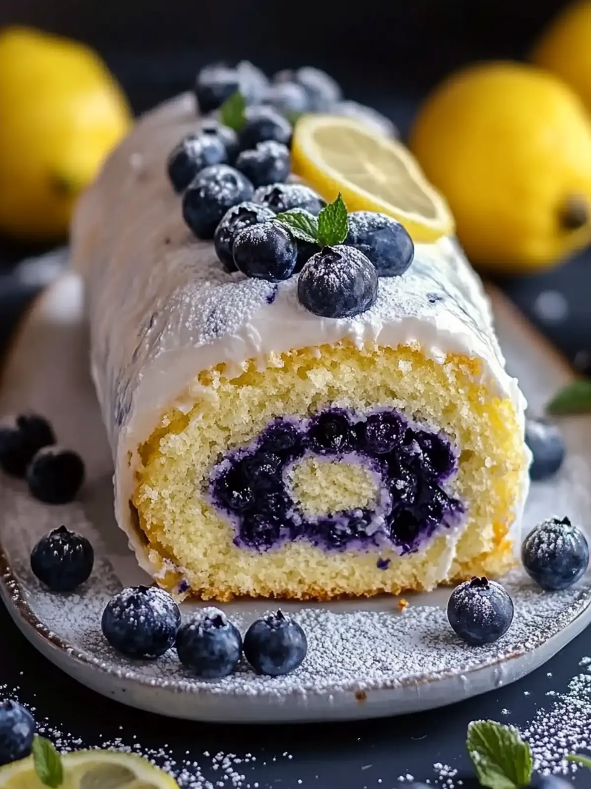 Lemon Blueberry Sponge Cake Roll Recipe for a Spring Treat 4 Lemon Blueberry Sponge Cake Roll Recipe