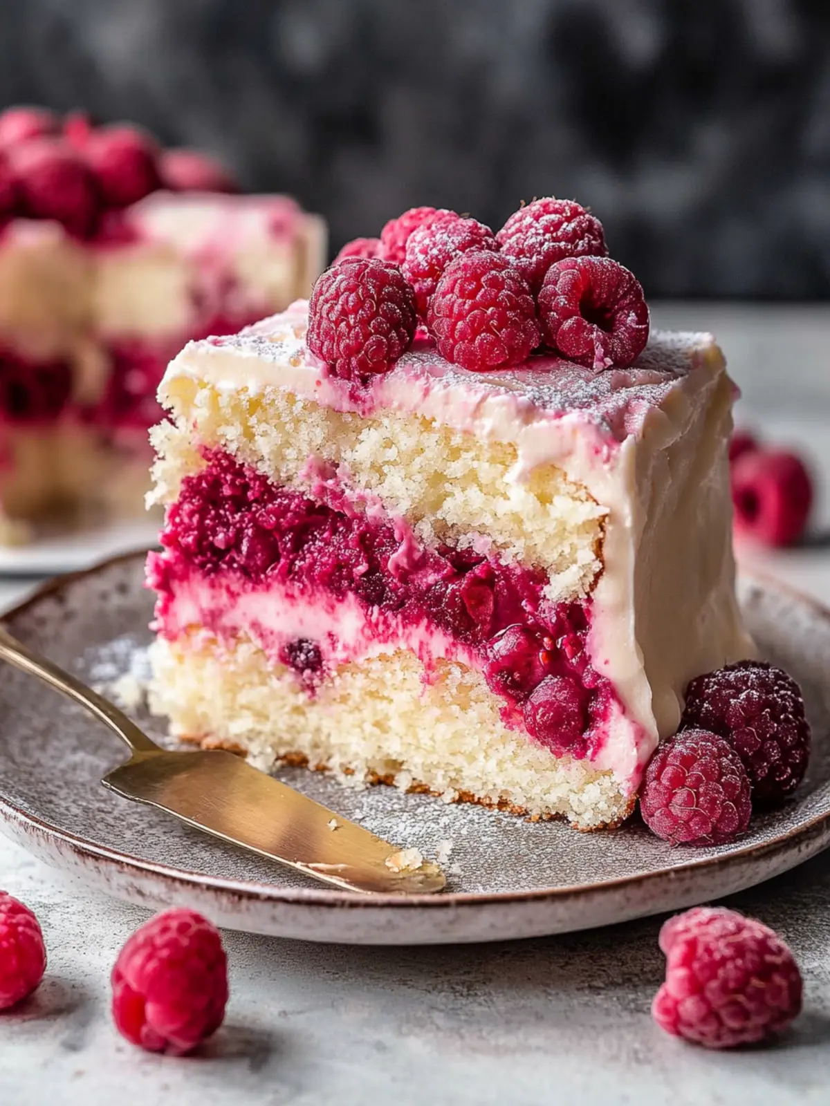 White Chocolate Raspberry Cake