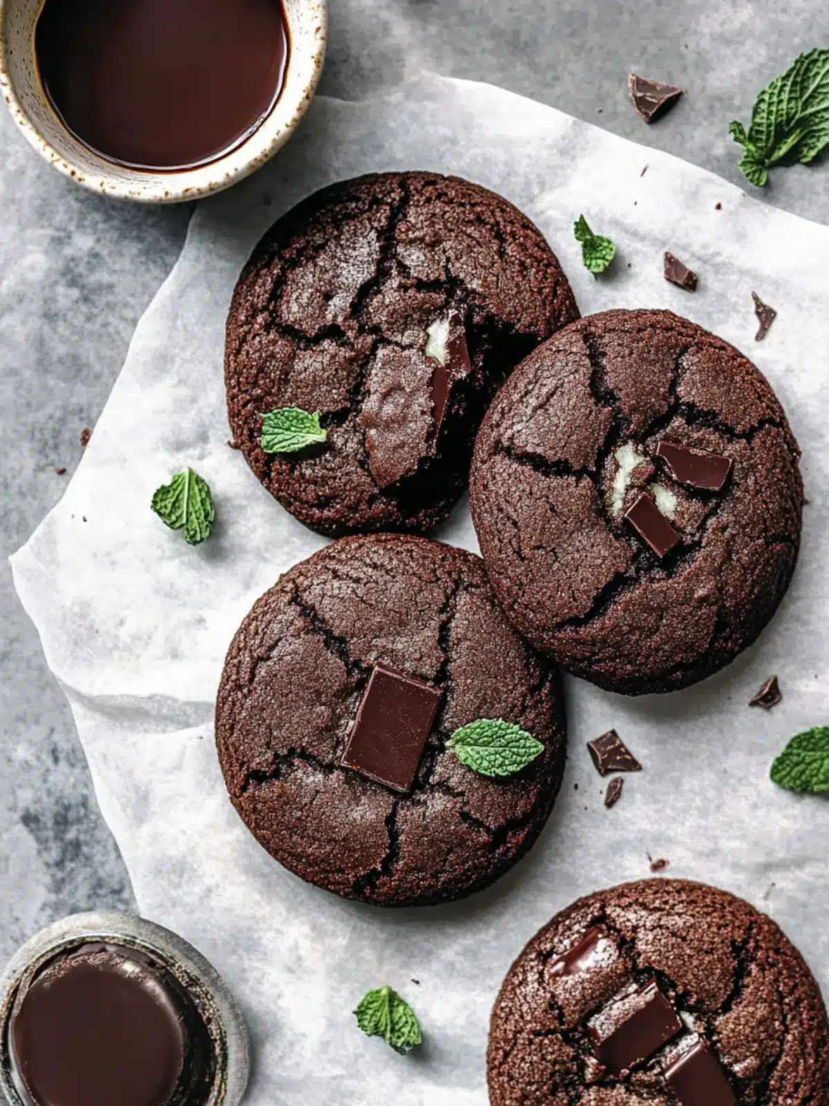 DOUBLE CHOCOLATE MINT COOKIES