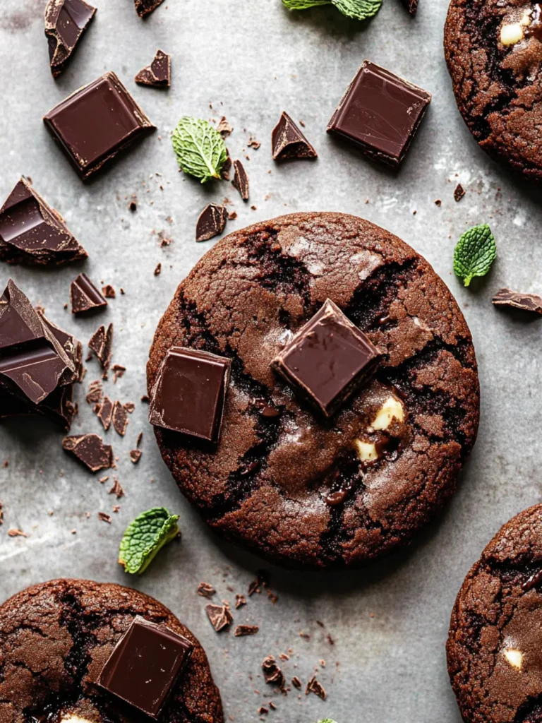 DOUBLE CHOCOLATE MINT COOKIES
