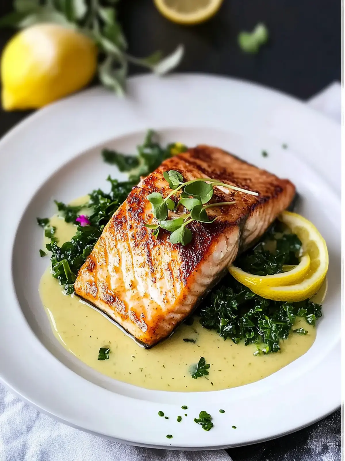 Crispy Skin Salmon with Lemon Beurre Blanc for Home Chefs 4 Crispy Skin Salmon with Lemon Beurre Blanc Sauce