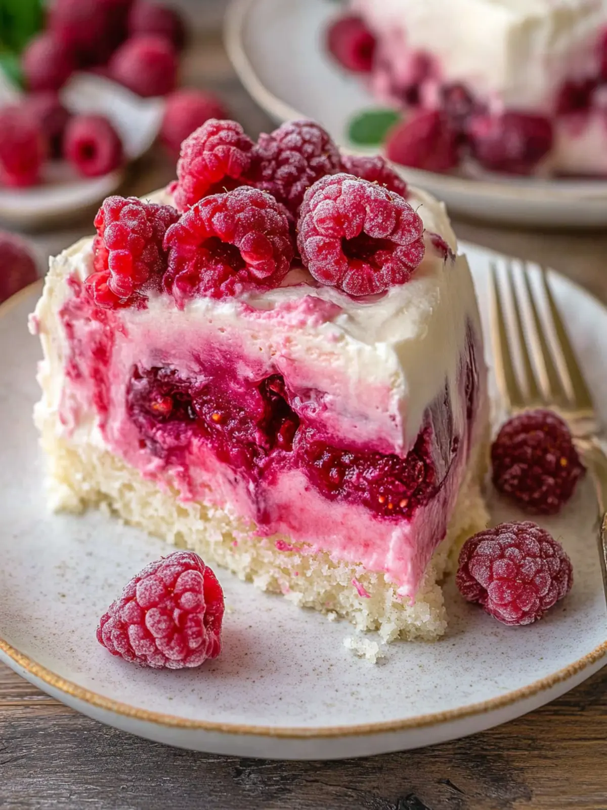 White Chocolate Raspberry Cake