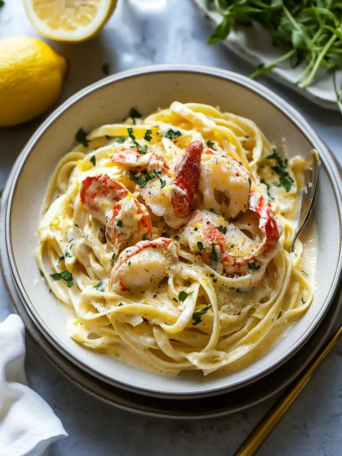 Creamy Lemon Lobster Fettuccine for a Luxurious Dinner Night 4 Creamy Lemon Lobster Fettuccine