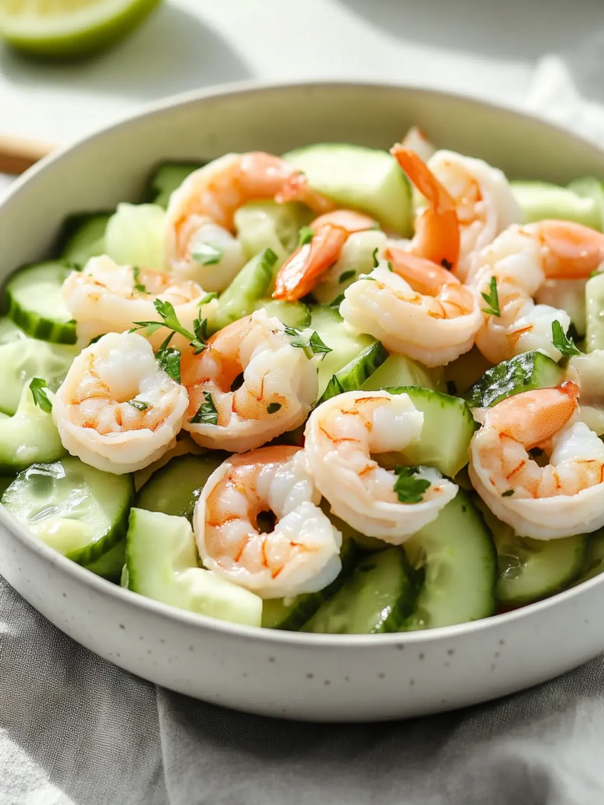 Delicious Creamy Cucumber Shrimp Salad for Wholesome Meals 3 Creamy Cucumber Shrimp Salad
