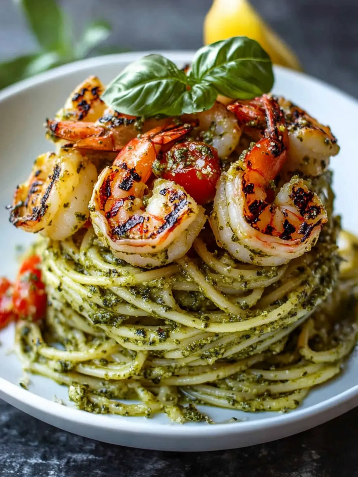 Pesto Pasta and Grilled Shrimp Stack for Effortless Elegance 5 Pesto Pasta and Grilled Shrimp Stack