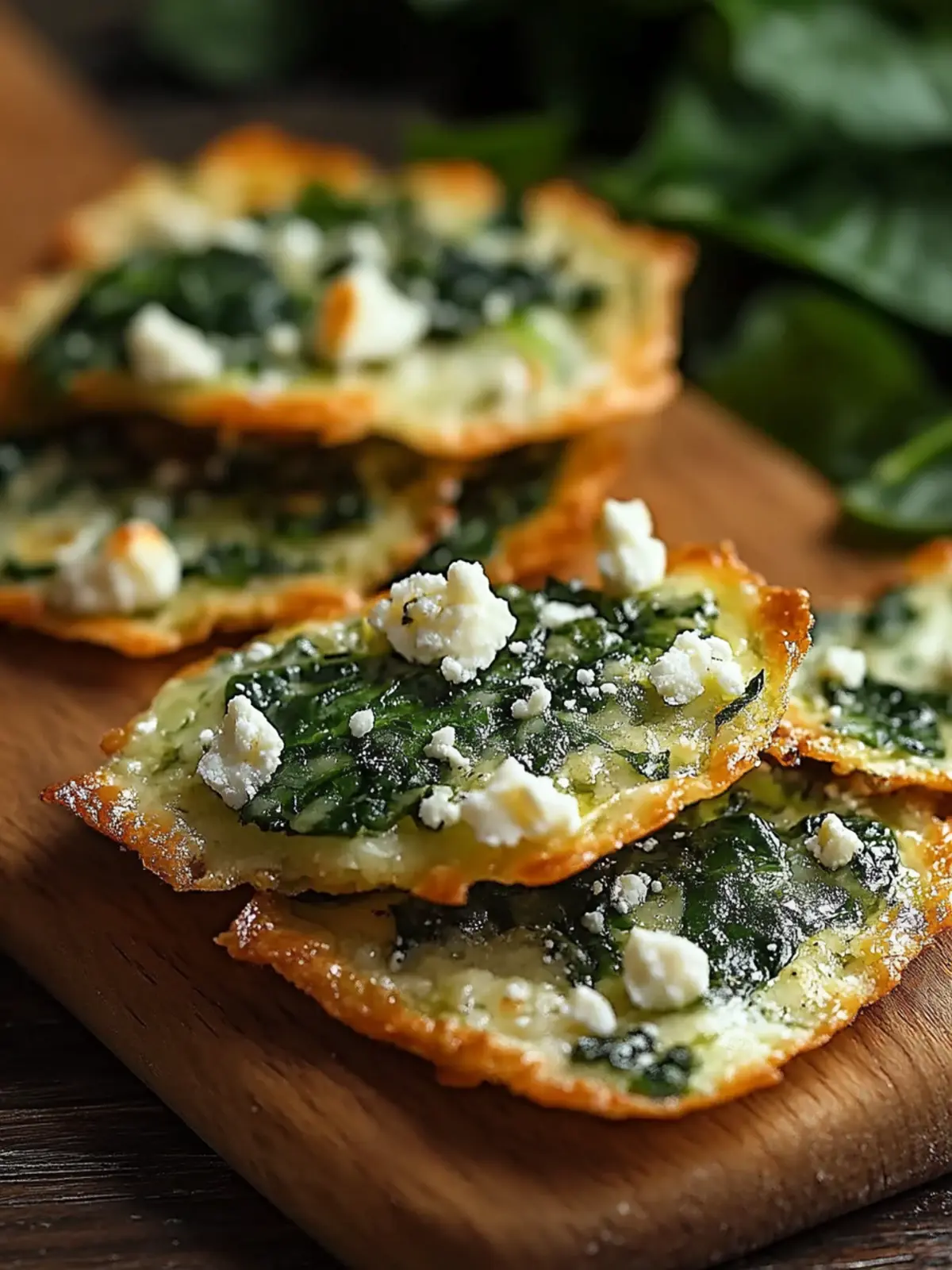 Spinach And Feta Crisps Appetizer Recipes