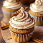 Vanilla Chai Pumpkin Latte Cupcakes with Cinnamon Brown Sugar Frosting