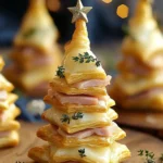 Delicious Ham & Cheese Puff Pastry Christmas Trees to Delight
