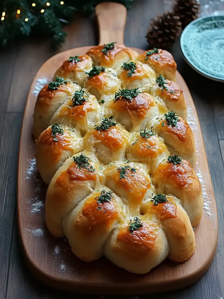 Cheesy Christmas Tree Bread – Easy Holiday Pull-Apart