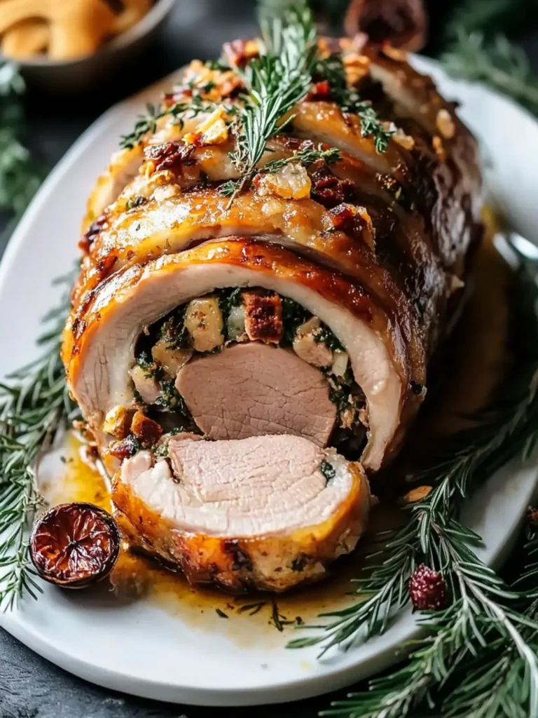 Delicious Christmas Stuffed Pork Roast