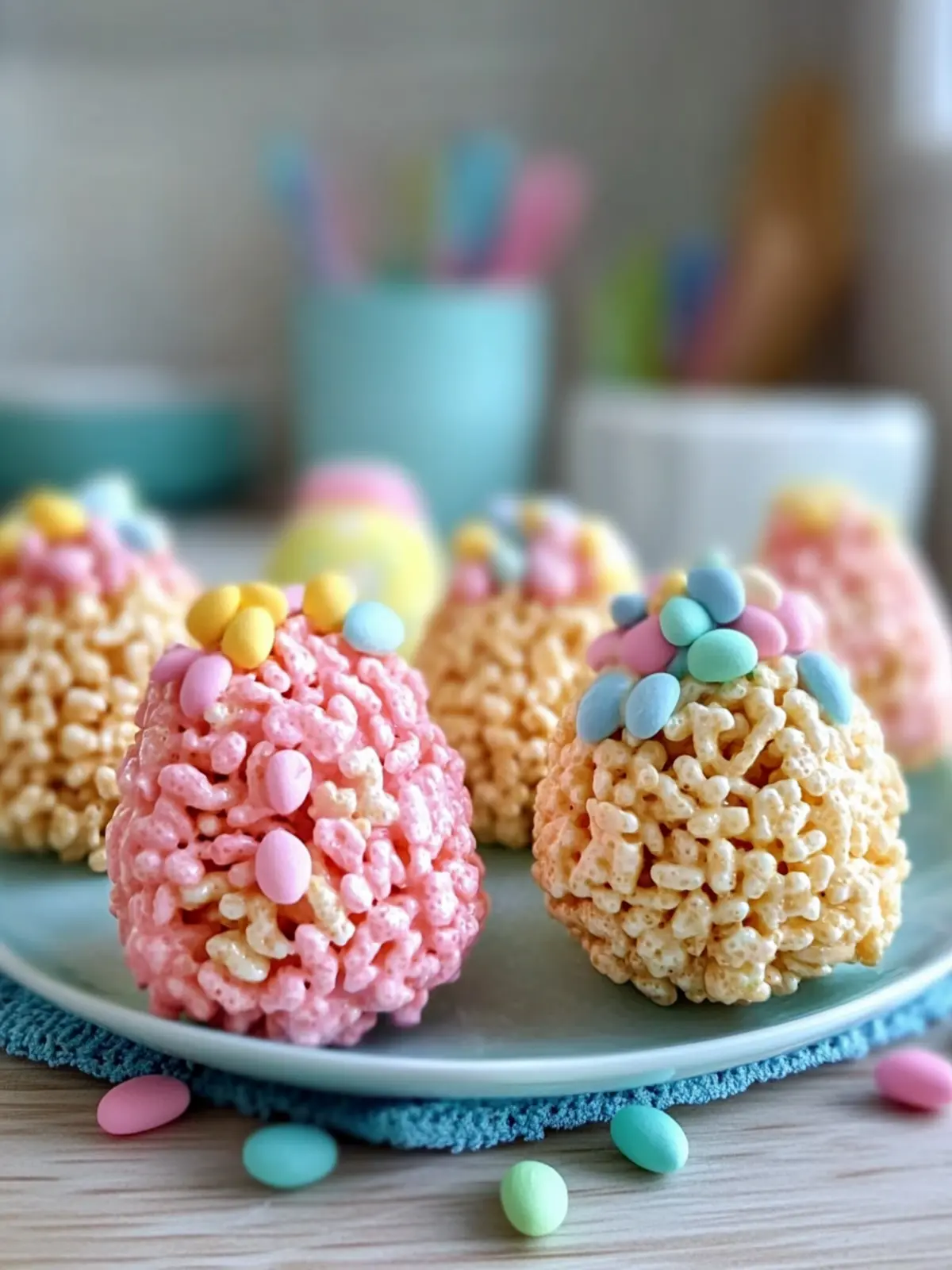 Cute and Colorful Easter Egg Rice Krispies Treats to Make Together 4 Cute and Colorful Easter Egg Rice Krispies Treats