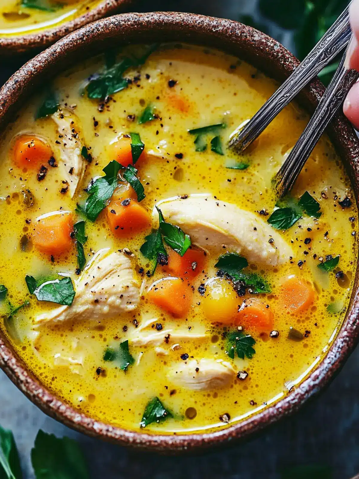 Cozy Creamy Coconut Turmeric Chicken Soup Recipe for Winter