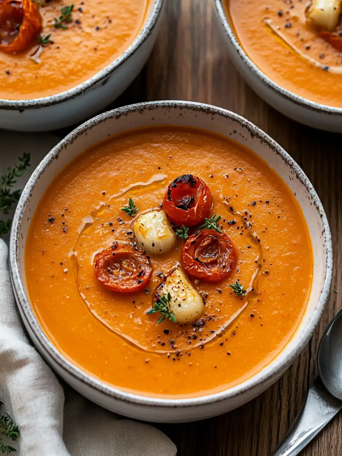 Creamy Roasted Garlic Tomato Soup