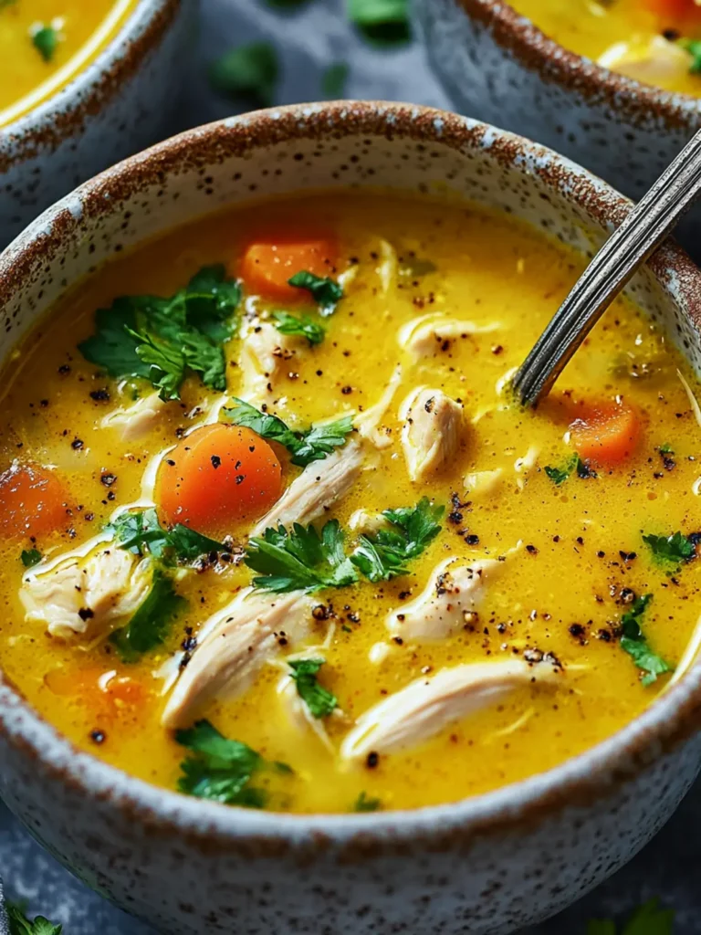 Cozy Creamy Coconut Turmeric Chicken Soup Recipe for Winter