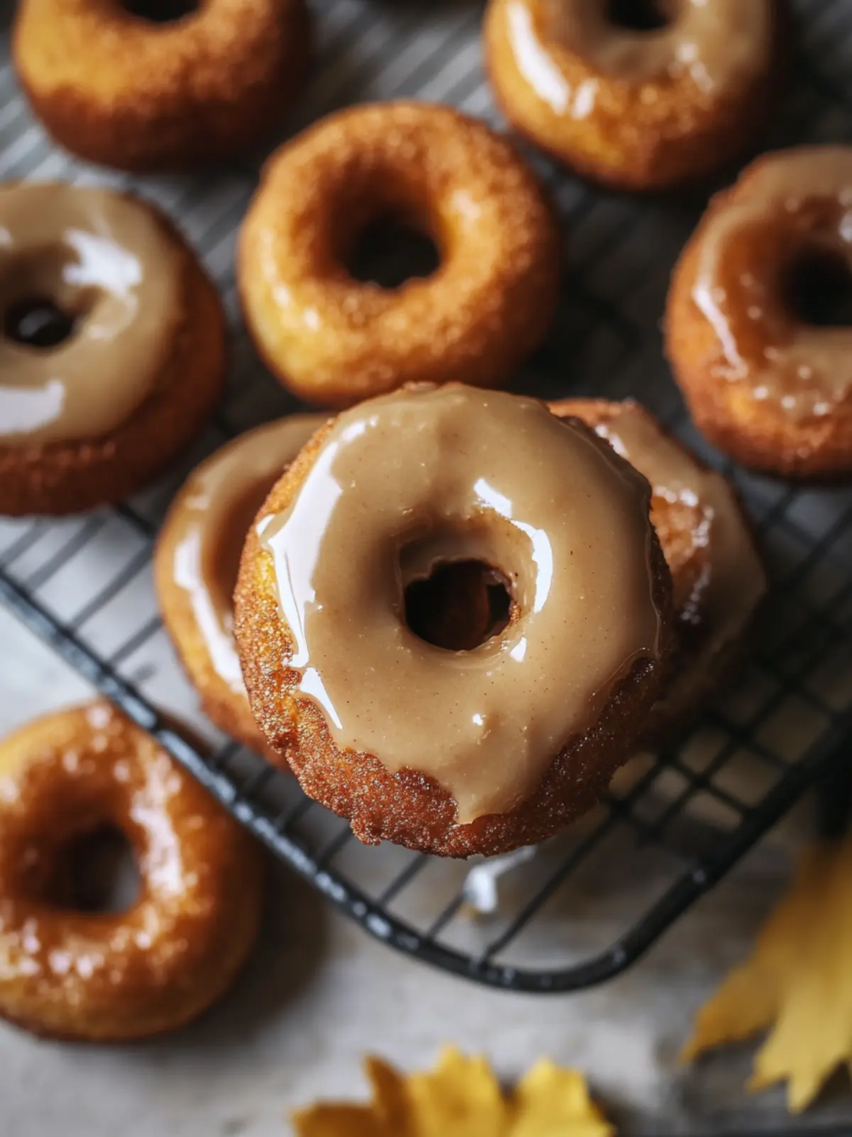 Pumpkin Donuts with Brown Sugar Glaze