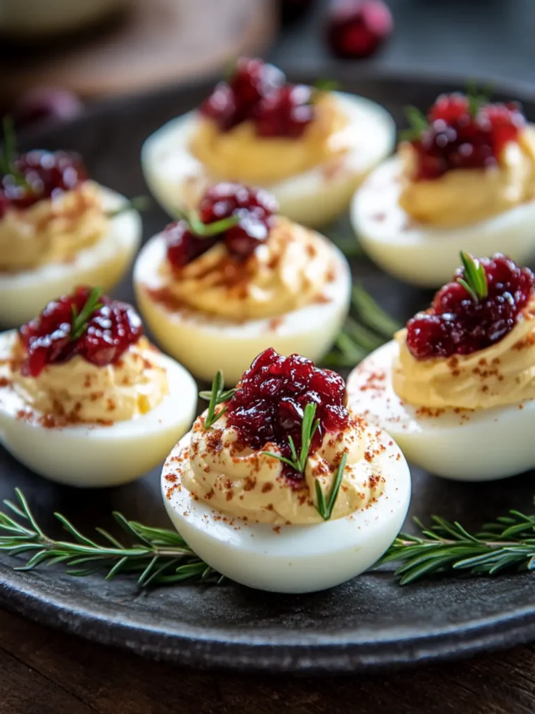 Harvest Cranberry Deviled Eggs – A Festive Twist for Your Holiday Table