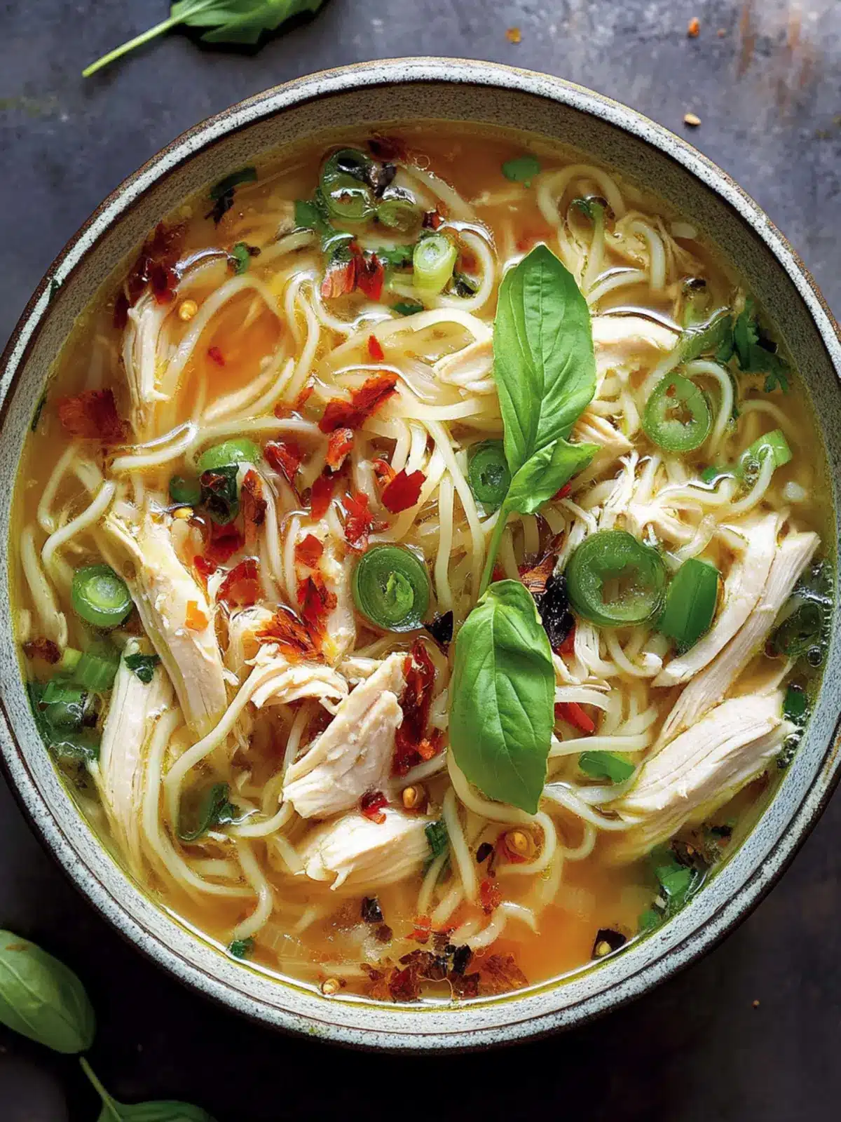 Ginger Garlic Chicken Noodle Soup