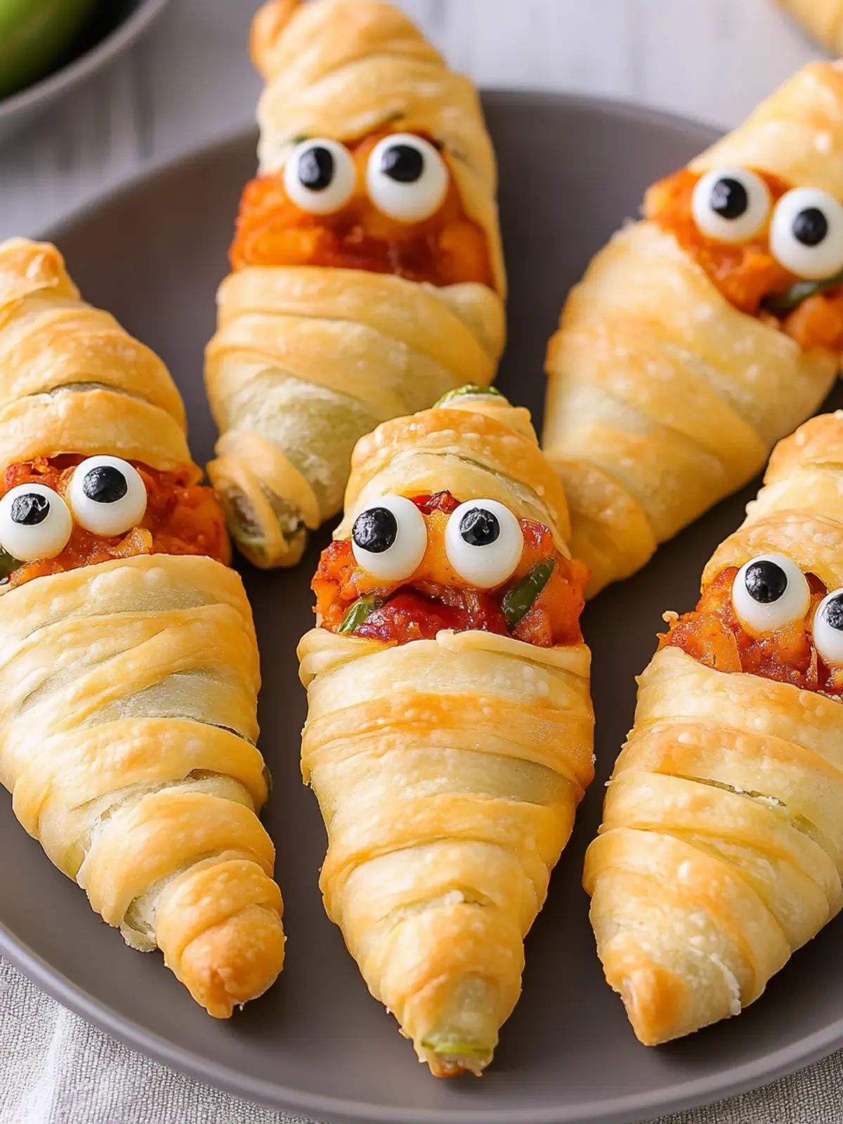 Jalapeno Popper Mummies: Spooky, Cheesy Halloween Delight 4 Jalapeno Popper Mummies