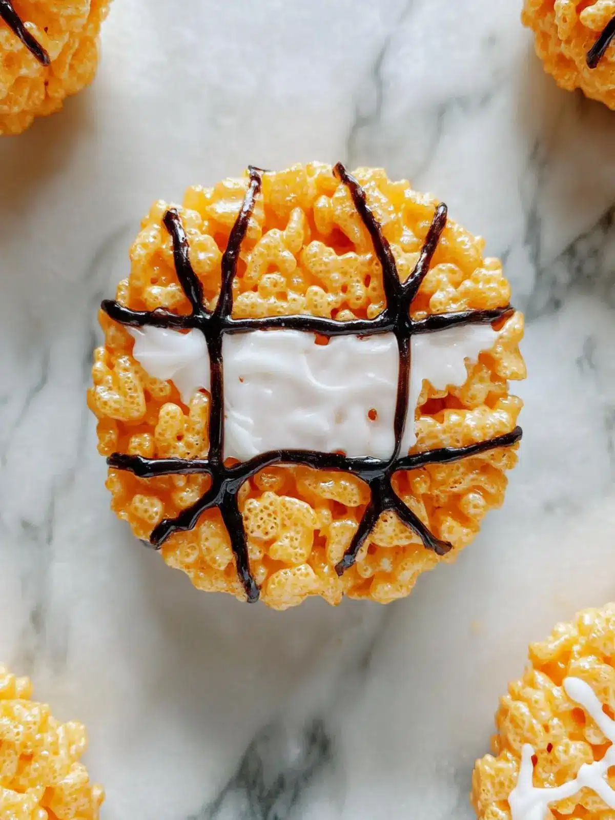 Basketball Rice Krispie Treats for Cheerful Game Day Fun 2 Basketball Rice Krispie Treats