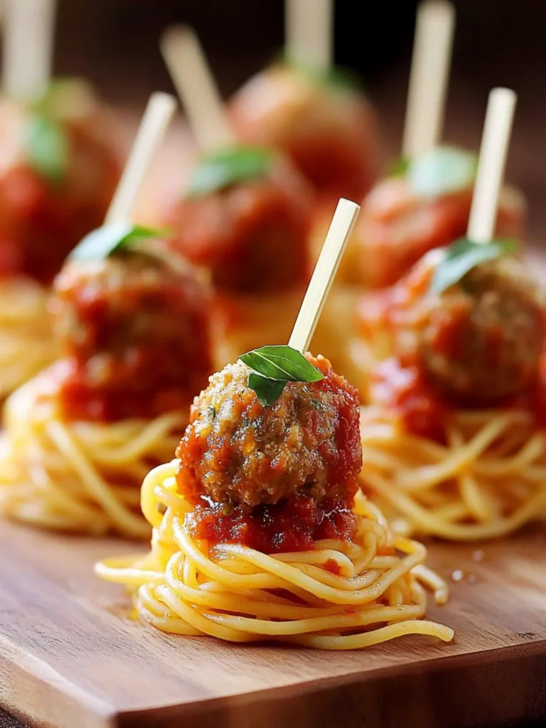 Mini Spaghetti and Meatball Appetizers – Best Appetizer Recipes