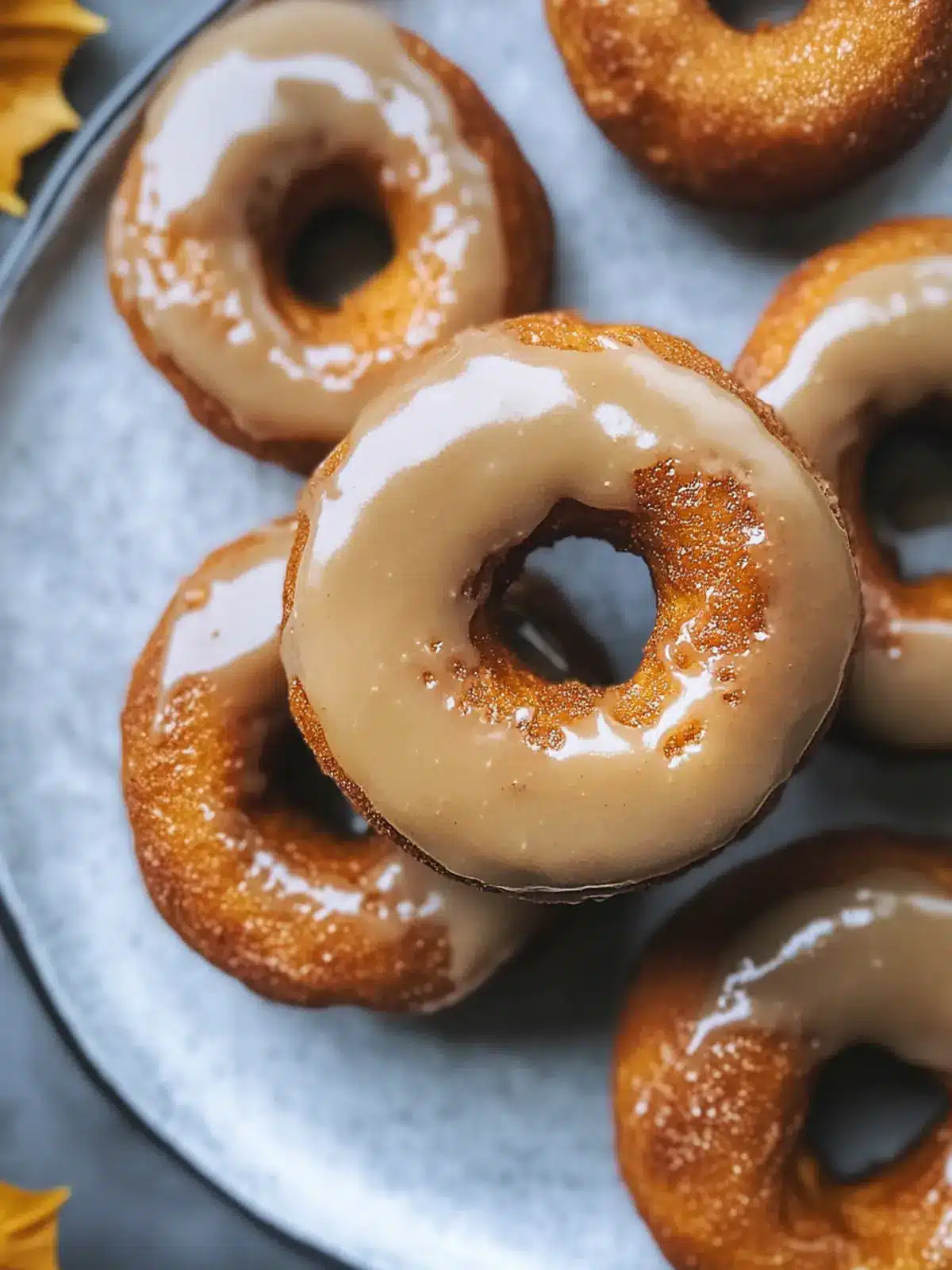 Pumpkin Donuts with Brown Sugar Glaze