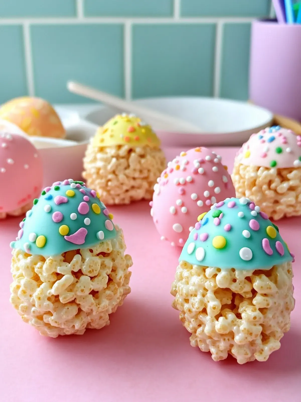 Cute and Colorful Easter Egg Rice Krispies Treats to Make Together 3 Cute and Colorful Easter Egg Rice Krispies Treats