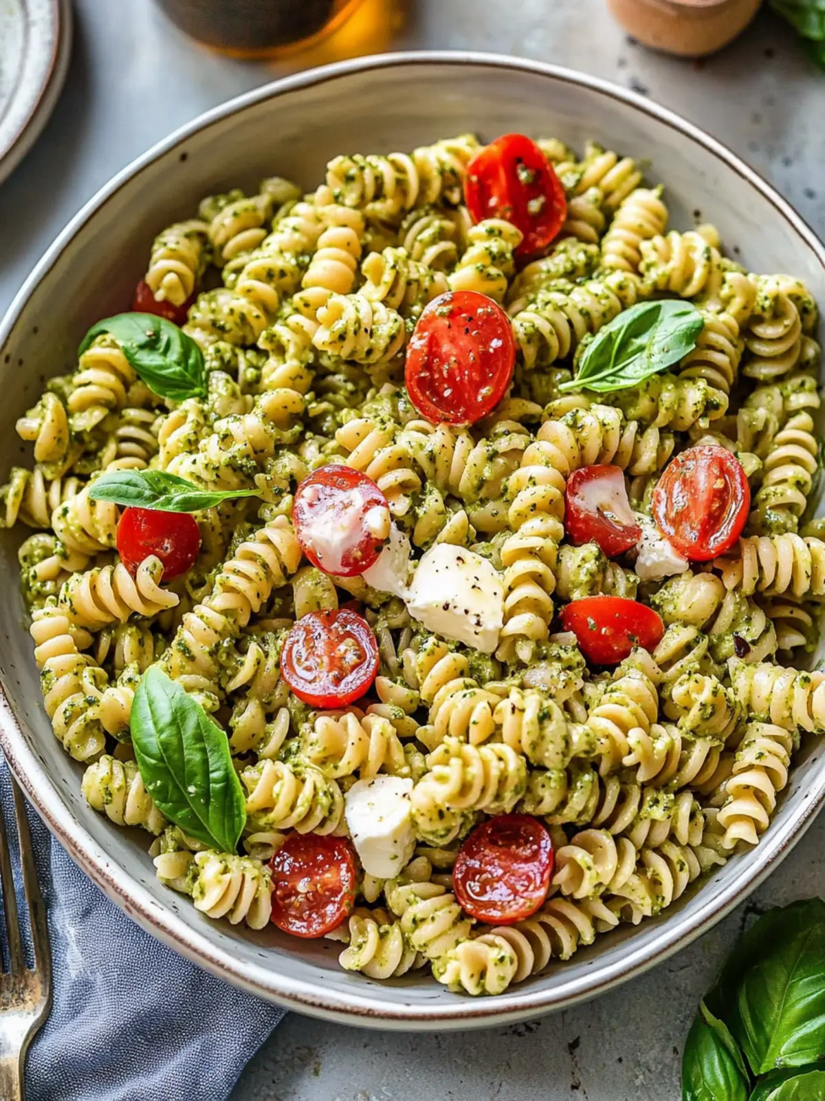 Creamy Pesto Pasta Salad