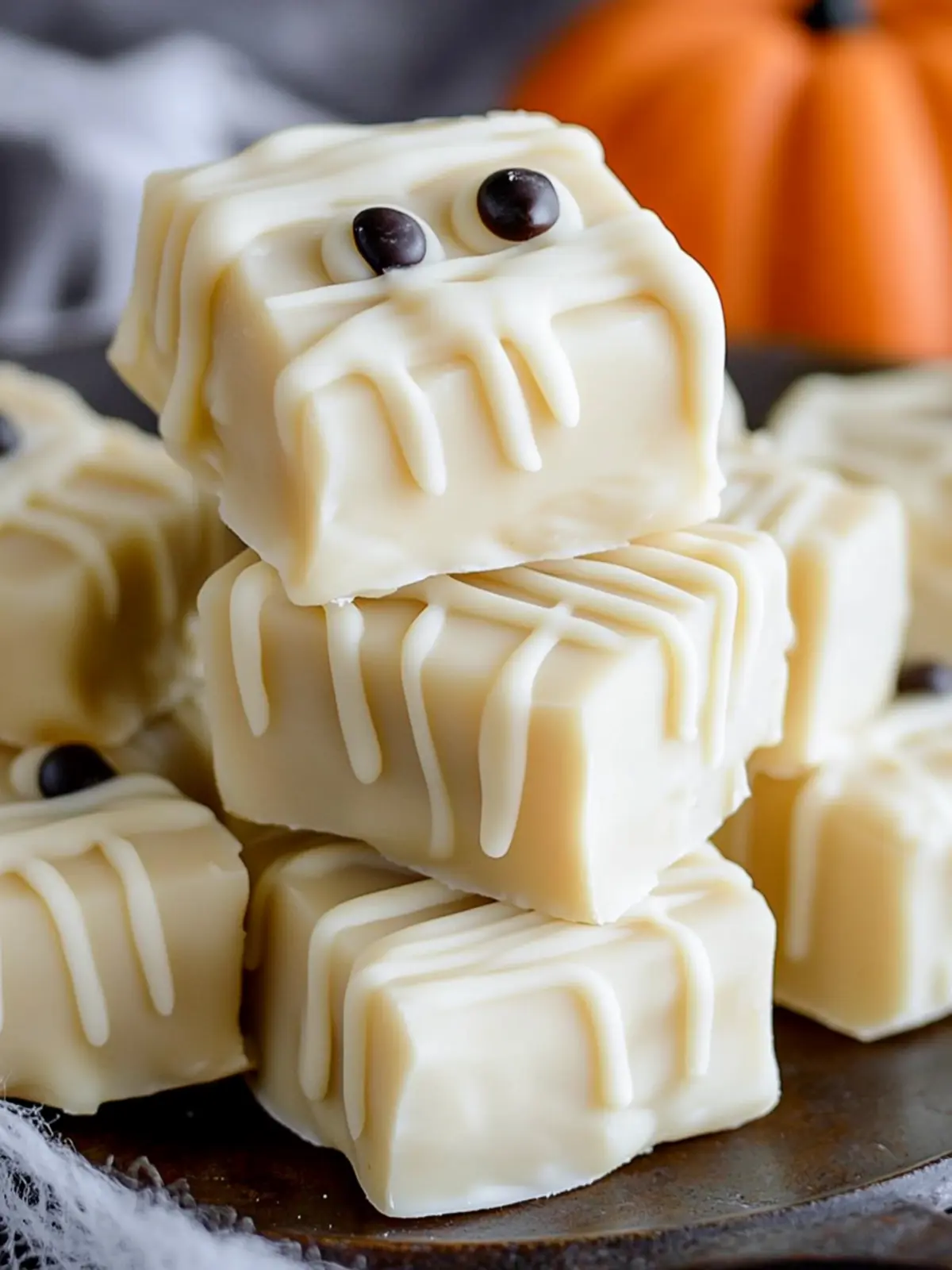 Easy White Chocolate Mummy Fudge Recipe for Halloween