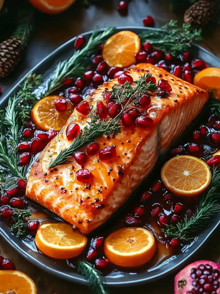 Pomegranate and Orange Glazed Salmon: A Flavorful Christmas Main