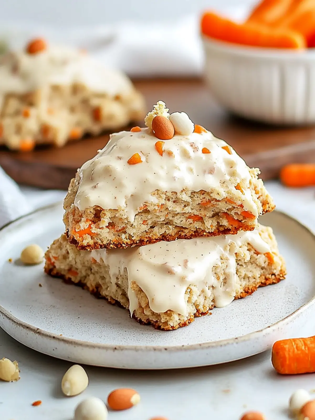 Decadent Easter Carrot Cake Scones
