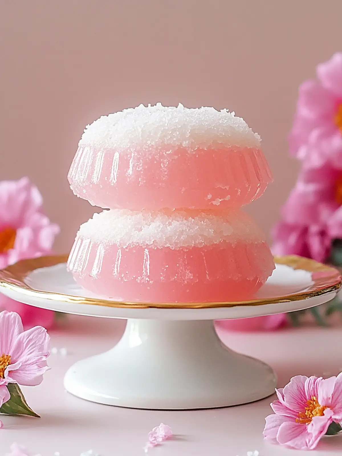 Nostalgic Old Fashioned Pink Jelly Cakes for Sweet Memories