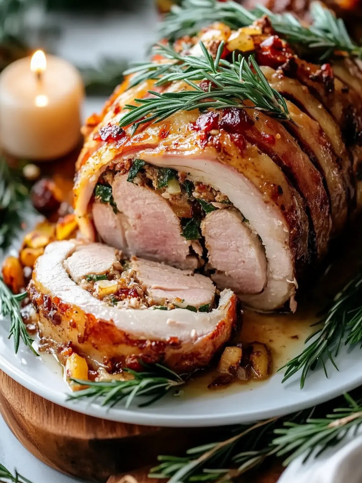 Delicious Christmas Stuffed Pork Roast