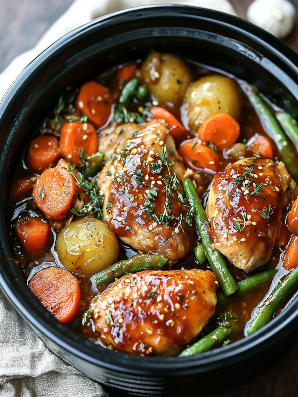 Slow Cooker Honey Garlic Chicken and Veggies – Cozy Simplicity 4 Slow Cooker Honey Garlic Chicken and Veggies (Saucy, Cozy & So Simple)