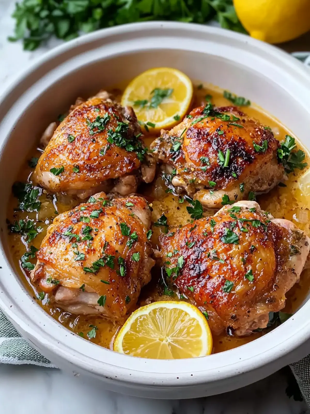 Simple Slow Cooker Chicken Thighs
