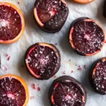 Candied Blood Oranges Dipped in Chocolate with Flaky Sea Salt